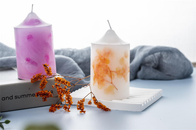 Romantic Dried Flower Decorative Candle For Meditation Relaxation