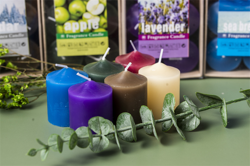 Colored scented column candle wax for weddings and hotels