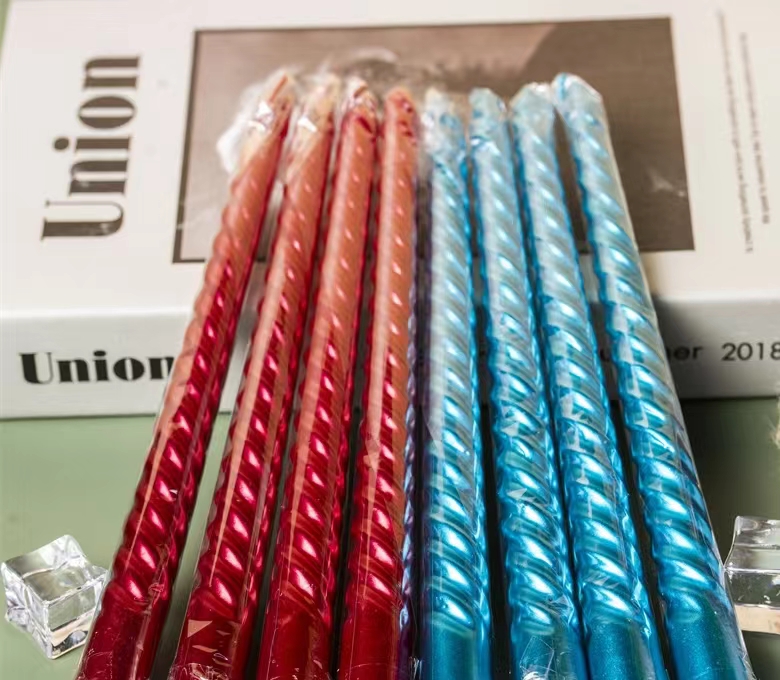 Metallic Finish Spiral Shape Candle